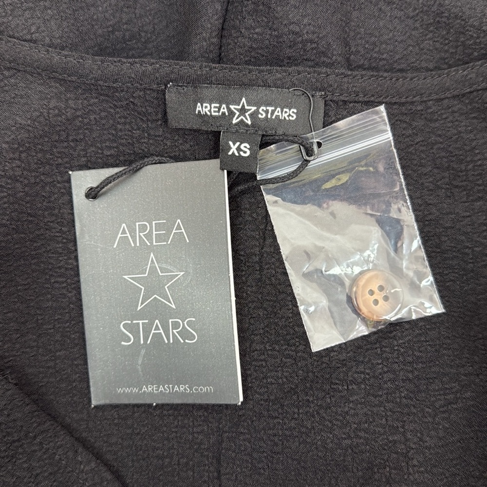 Area Stars Long Sleeve Button Front Belted Jumpsuit Bella Black Size X-Small NWT - Picture 8 of 10